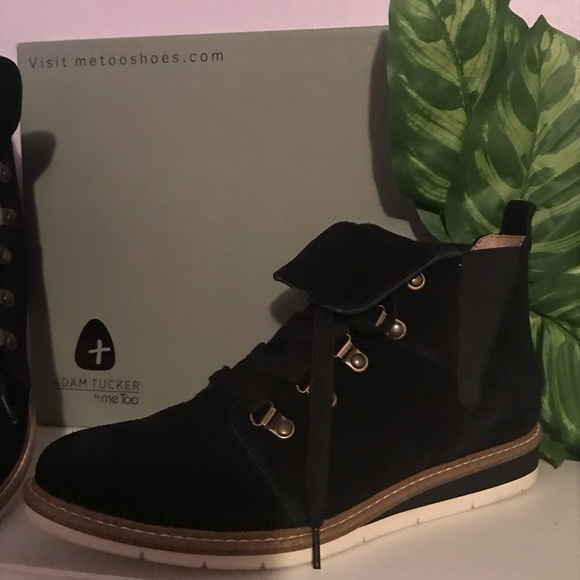 ADAM TUCKER ME TOO AJAY 14 Black Suede Ankle Boots - Picture 3 of 12